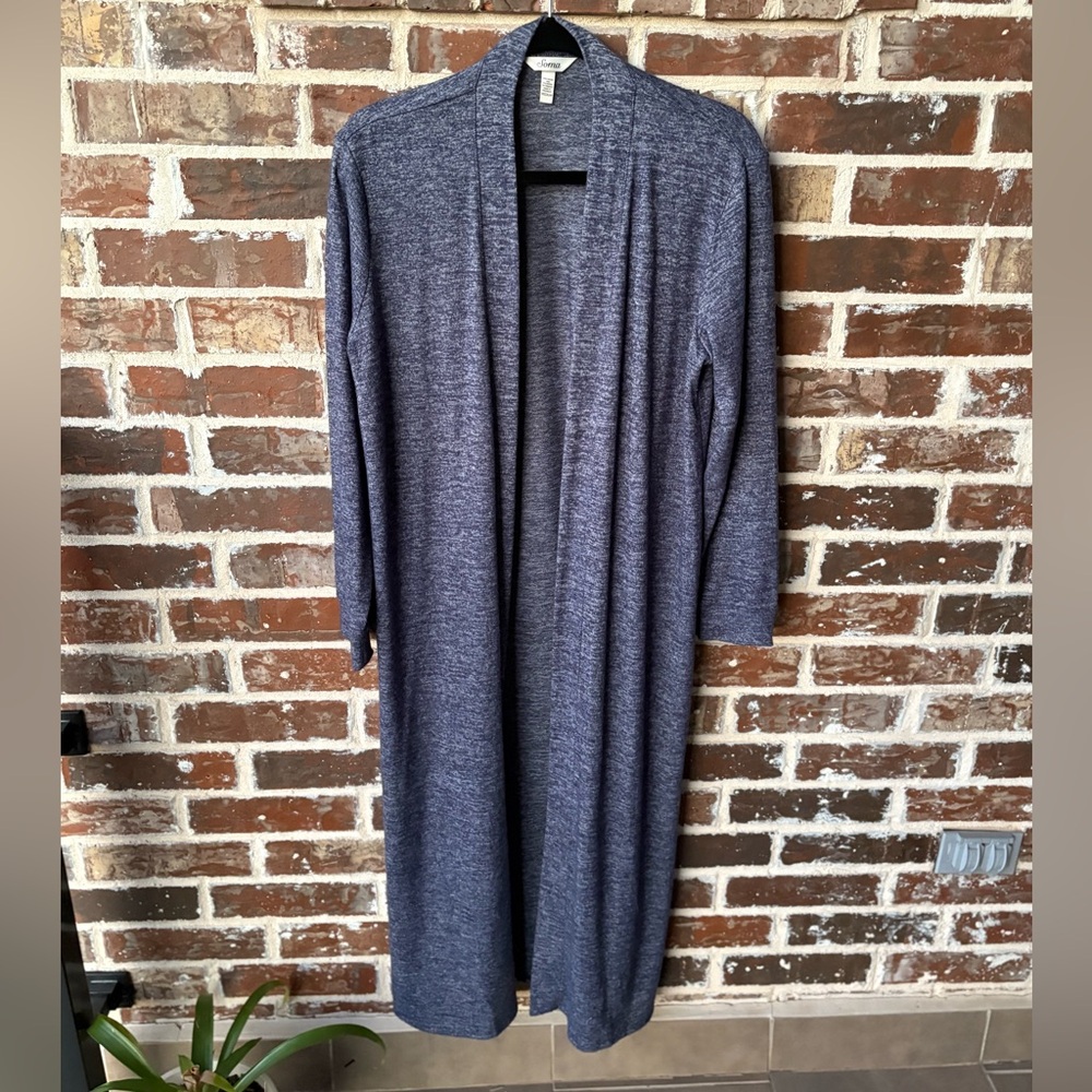 Soma Luxe Sleep Cardigan Duster Heather Blue Size Medium